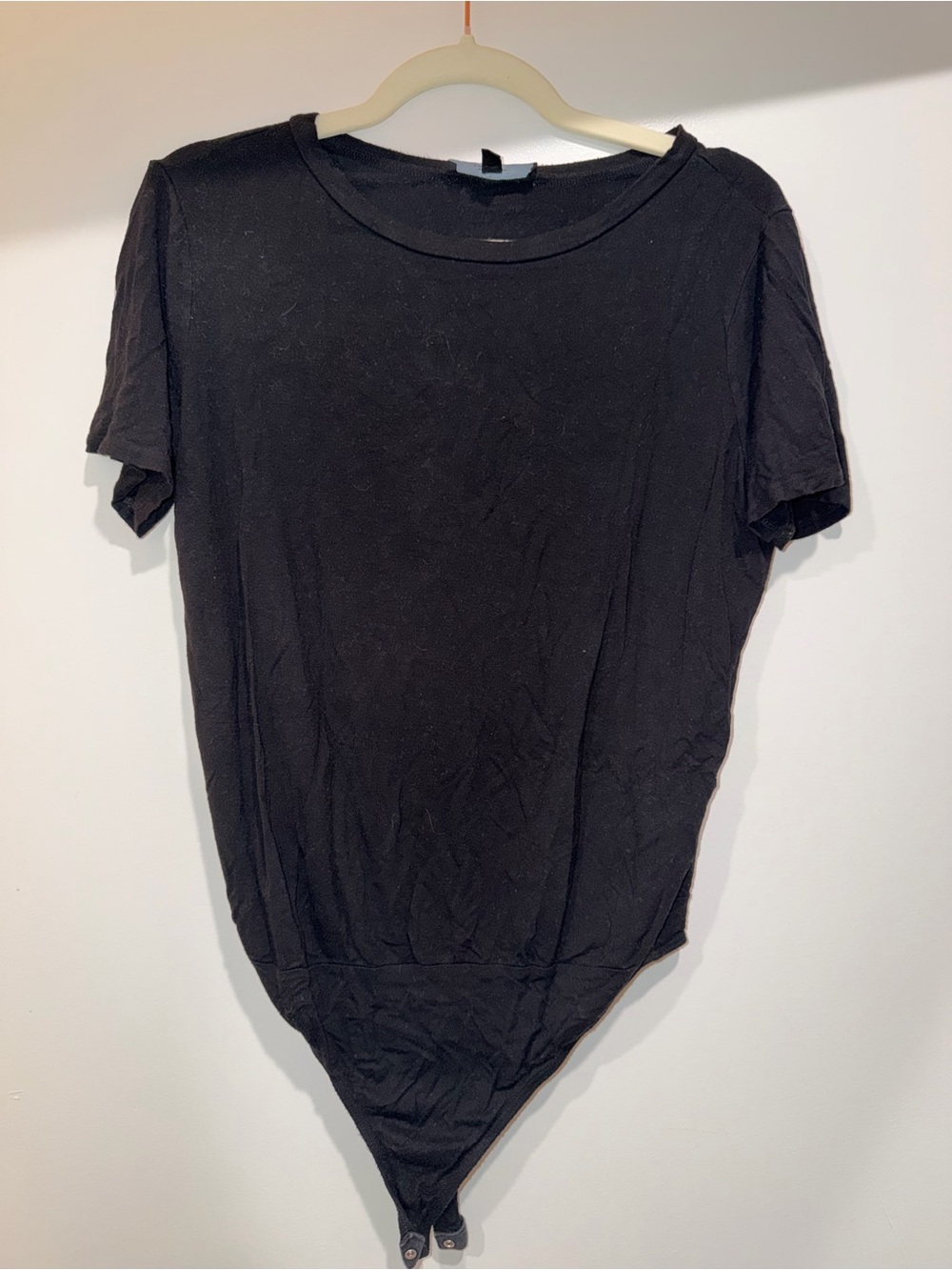 Lulu's Black Short-Sleeve Bodysuit